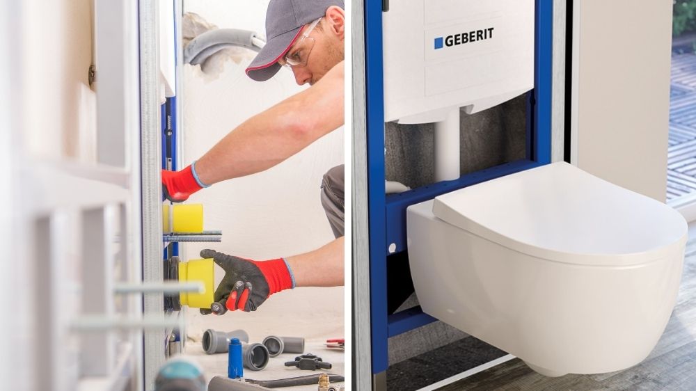 montaż miski wiszącej